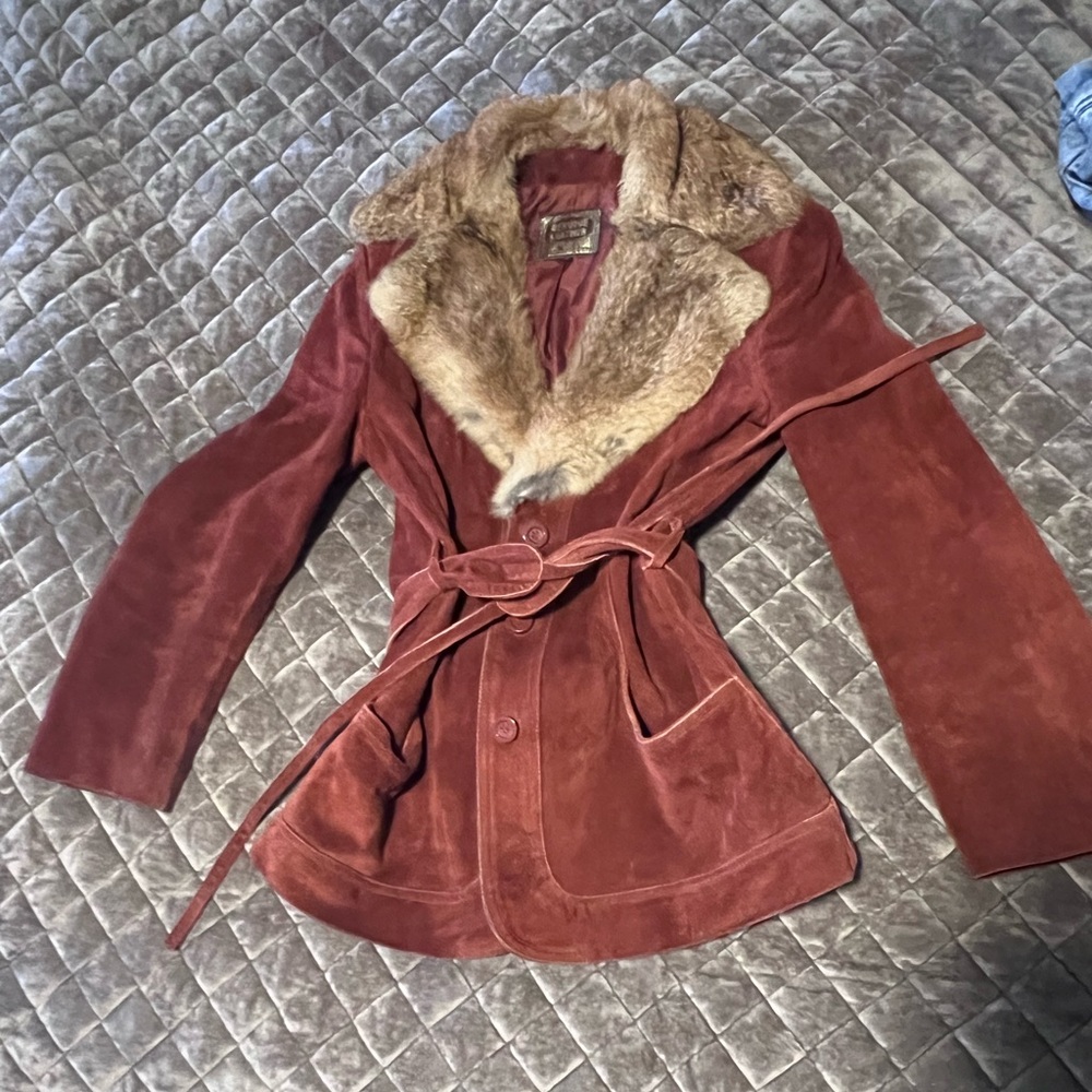 Vintage Leather fur jacket
